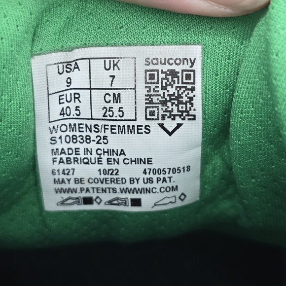 Saucony Womens Peregrine 13 Mint Green Trail Running Hiking Shoes S10838-25 Sz 9 - Picture 14 of 14